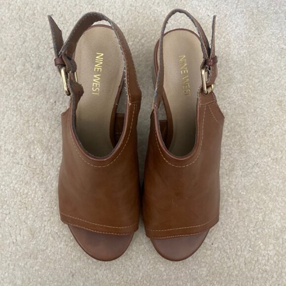 Nine West brown heels size 7 - Picture 2 of 4